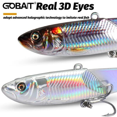 Metal Jig VIB csali 20g 30g 40g pergető kanál 3D szemszín lézeres pergető horgászfelszerelés horog Swimbait Pesca Spinnerbait csali