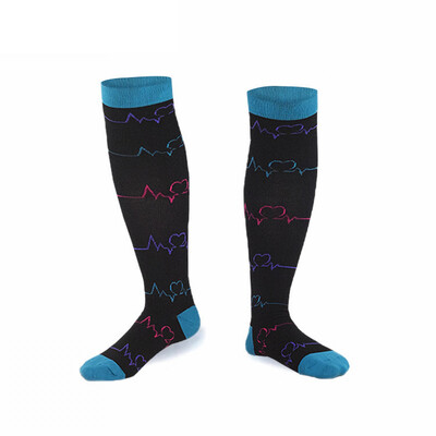 Спортни компресионни чорапи Медицински чорапи за кърмачки за колоездене, бягане във фитнес зала, атлетични циркулационни чорапи, дамски, мъжки, велосипедни чорапи