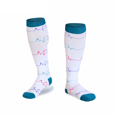 Спортни компресионни чорапи Медицински чорапи за кърмачки за колоездене, бягане във фитнес зала, атлетични циркулационни чорапи, дамски, мъжки, велосипедни чорапи