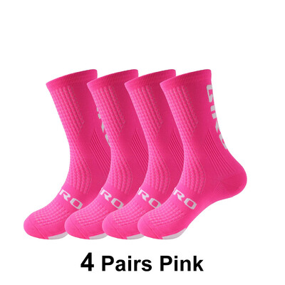 4 para biciklističkih čarapa, visokokvalitetne muške profesionalne biciklističke čarape koje upijaju znoj, prozračne su za trčanje na otvorenom i biciklizam, natjecateljska čarapa