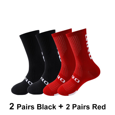 4 para biciklističkih čarapa, visokokvalitetne muške profesionalne biciklističke čarape koje upijaju znoj, prozračne su za trčanje na otvorenom i biciklizam, natjecateljska čarapa