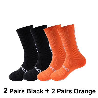 4 para biciklističkih čarapa, visokokvalitetne muške profesionalne biciklističke čarape koje upijaju znoj, prozračne su za trčanje na otvorenom i biciklizam, natjecateljska čarapa