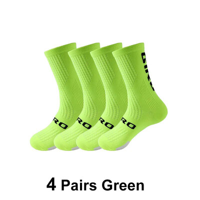 4 para biciklističkih čarapa, visokokvalitetne muške profesionalne biciklističke čarape koje upijaju znoj, prozračne su za trčanje na otvorenom i biciklizam, natjecateljska čarapa