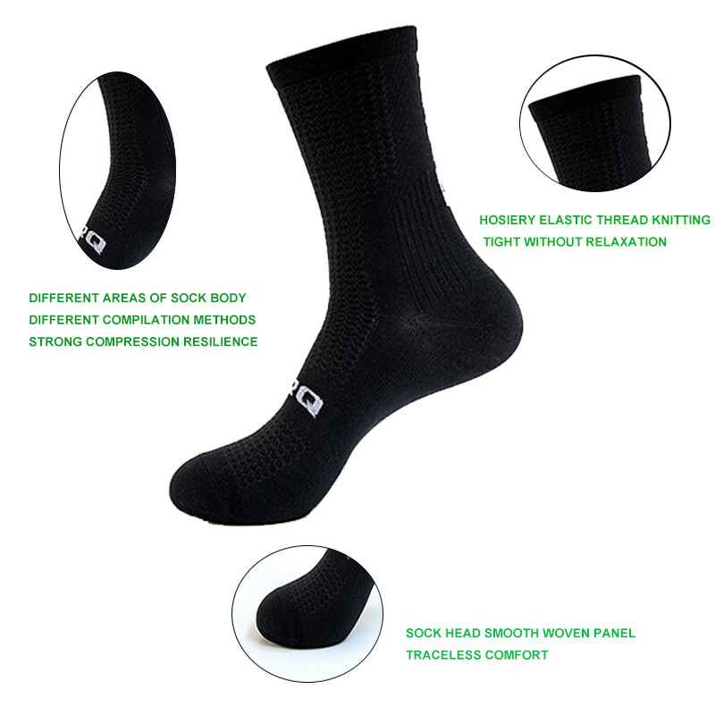 4 para biciklističkih čarapa, visokokvalitetne muške profesionalne biciklističke čarape koje upijaju znoj, prozračne su za trčanje na otvorenom i biciklizam, natjecateljska čarapa