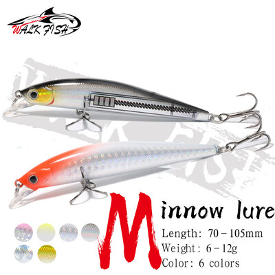 WALK FISH Függesztő Minnow 6g 9g 12g Horgászcsali Professzionális Gravity Balance System Hard Bait Crank Wobbler Pesca Swimbait