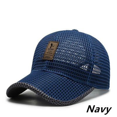 Vasaros pilnas tinklelis greitai džiūstantis vėsus kepurė nuo saulės kvėpuojantis tinklinis beisbolo kepuraitė, vyriška lauko anti-UV teniso golfo žygio sportinė kepuraitė