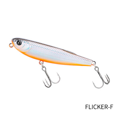 TSURINOYA FLICKER 70F Z Dog Topwater Walker makšķerēšanas māneklis 70 mm 8,4 g mākslīgais zīmulis, peldošs nūja, cieta ēsma, kas paredzēta Bass līdakas spraudnim