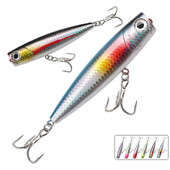 110 mm 25 g plávajúca popperová návnada na morský rybolov s dlhým záberom, umelá rybárska návnada na povrchový rybolov, plastová tvrdá návnada, rybárske potreby