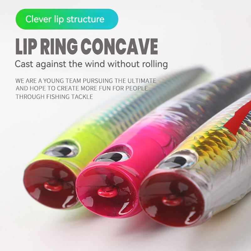 110 mm 25 g plávajúca popperová návnada na morský rybolov s dlhým záberom, umelá rybárska návnada na povrchový rybolov, plastová tvrdá návnada, rybárske potreby