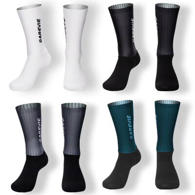 DAREVIE Cyklistické ponožky Aero High Speed Cycling Sock Pro Športové ponožky pre mužov Protišmykové priedušné atletické ponožky Regulácia vlhkosti
