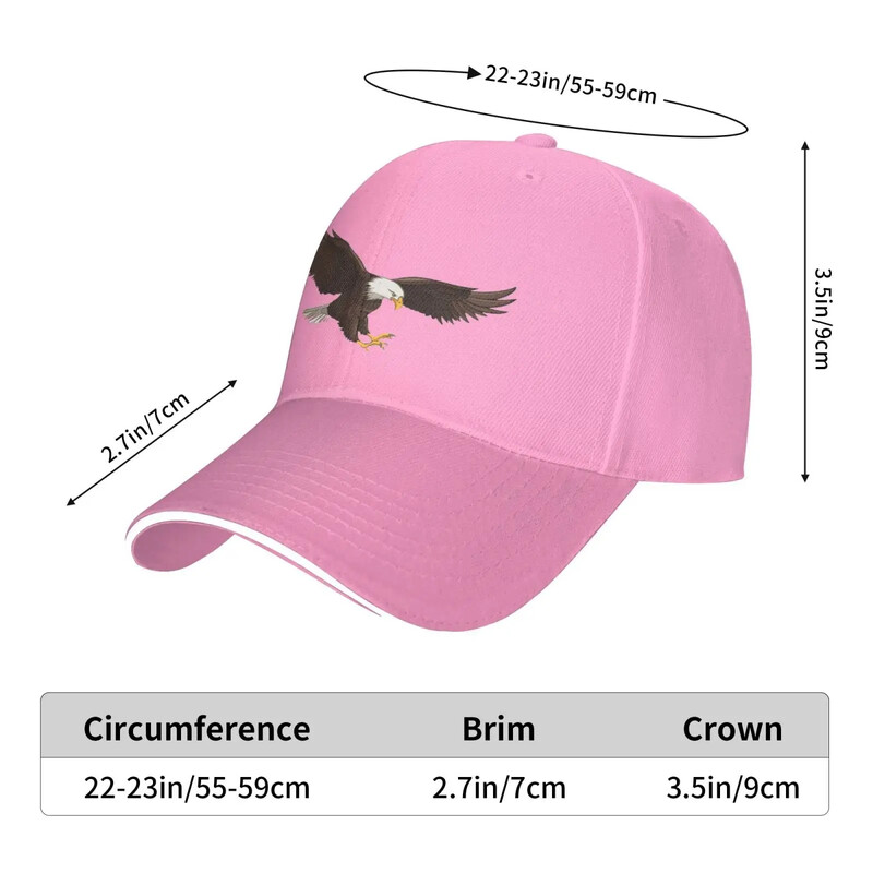 Eagle Baseball Cap Šešir Kamiondžija Kape za sunčanje Sportske kape za trčanje za tinejdžere Muškarci Žene Unisex Dnevni Sport Ružičasta
