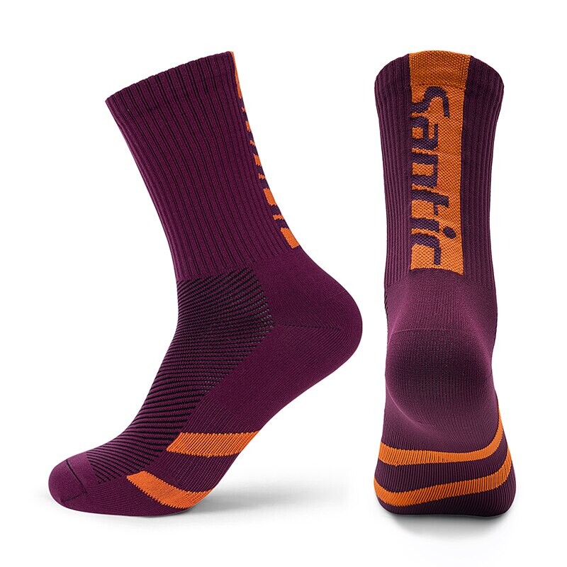 Santic Biciklističke čarape Sport za jahanje na otvorenom MTB Bicikl visoke bombe Prozračne brzosušeće čarape za slobodno vrijeme Muškarci Žene Biciklistička oprema