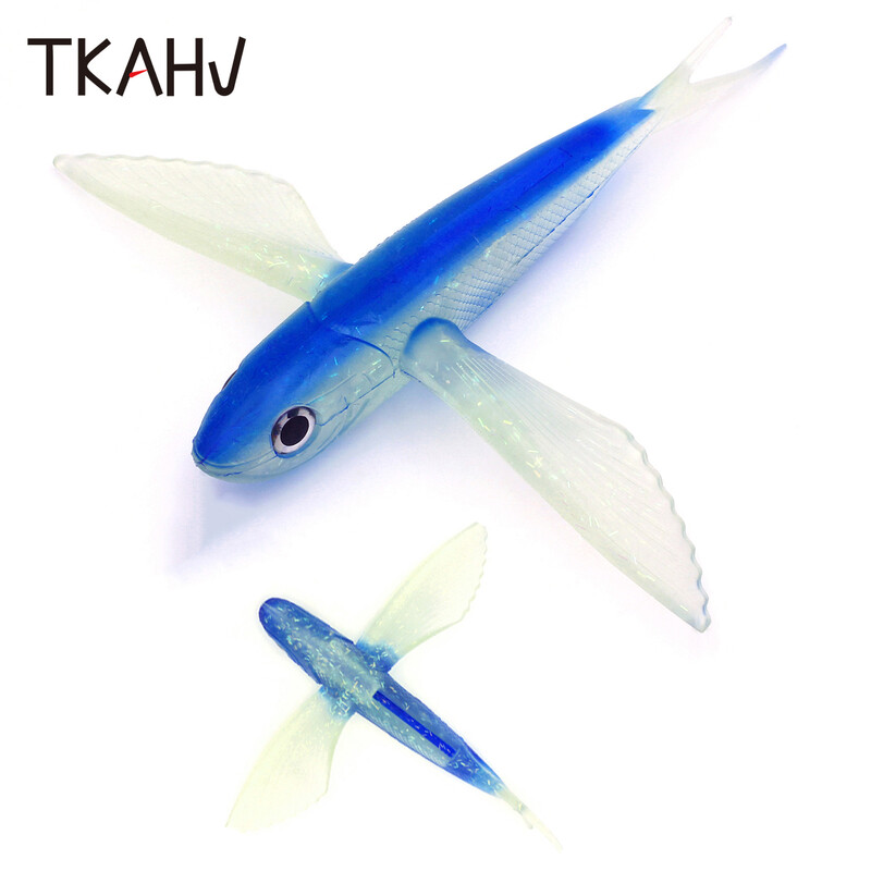 TKAHV 1 KOM Big Fish Wing Flying Soft Lure Tuna Bait Plutajući ili tonući brod Trolling Morska voda Bionic Umjetni pribor za ribolov
