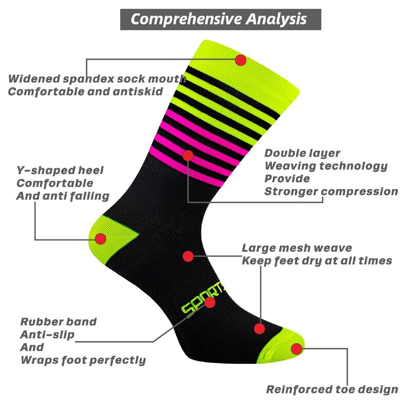 Profesionalne biciklističke čarape visoke kvalitete, muškarci, žene, košarka, nogomet, nogomet, trčanje, bicikl, biciklističke sportske čarape