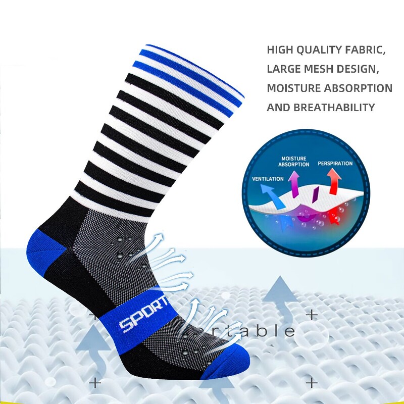 Profesionalne biciklističke čarape visoke kvalitete, muškarci, žene, košarka, nogomet, nogomet, trčanje, bicikl, biciklističke sportske čarape