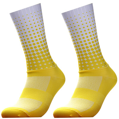 Stilius Naujos Polka Dot Vasaros Sportinės Dviračių Kojinės Neslystančios Silicone Pro Lauko Kojinės Lenktyniniam Dviračiui Calcetines Ciclismo