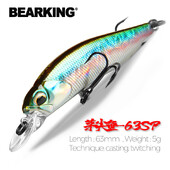 BEARKING 63mm 5g Hot SP mamci za ribolov, profesionalne UV boje, ručica za minnow, magnetni sustav težine, model vobler mamac s radilicom