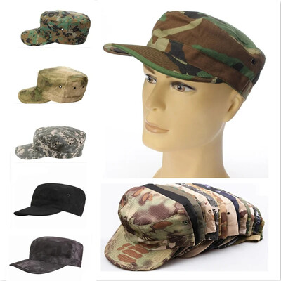 Taktikai sapka Vadászsapkák Férfi terepszínű szabadtéri sport Hegymászás Horgászat Túrakalap Paintball Airsoft Edzés Camo Baseball sapkák