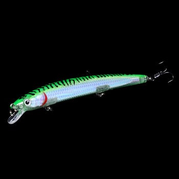 1 τεμ Long Minnow Fishing Lure 13cm 15g Floating Hard Wobbler Crankbait 3D Eyes Τεχνητό δόλωμα Πέστροφα Τούρνα Κυπρίνος Ψάρεμα