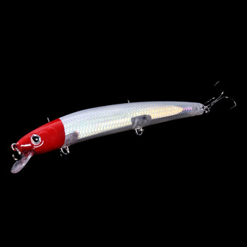 1 τεμ Long Minnow Fishing Lure 13cm 15g Floating Hard Wobbler Crankbait 3D Eyes Τεχνητό δόλωμα Πέστροφα Τούρνα Κυπρίνος Ψάρεμα