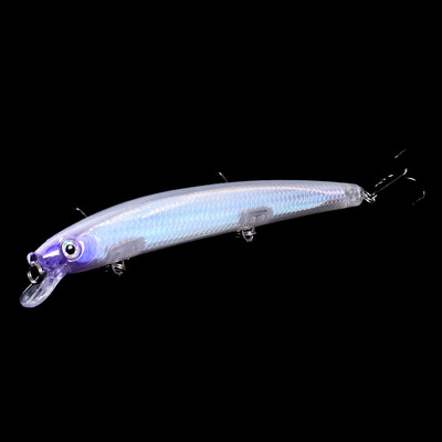 1db Long Minnow horgászcsali 13cm 15g úszó kemény wobbler Crankbait 3D Eyes mesterséges csali pisztráng csuka ponty horgászat