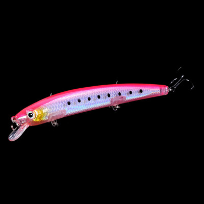 1 ks dlhá rybárska návnada na ryby typu minnow 13 cm 15 g plávajúca tvrdá wobbler crankbait 3D očká umelá návnada na pstruh, šťuku, kapor