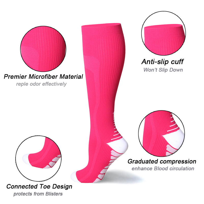 Kompresivne čarape rastezljive tlačne najlonske čarape protiv proširenih vena za ublažavanje bolova u nogama Visoka potpora za koljena Visoka podrška za bedra Dropship