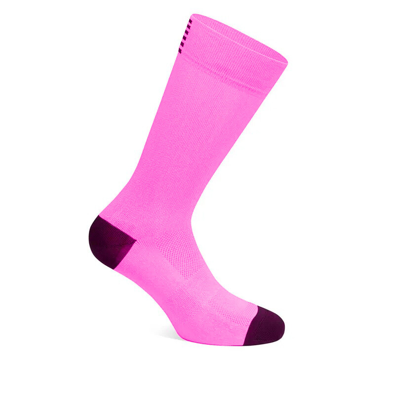 Kvalitné čistofarebné ponožky na cyklistiku a beh, priedušné športové ponožky absorbujúce pot pre mužov a ženy