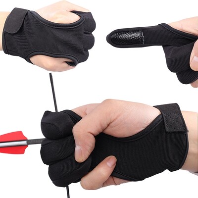 Αθλητικά αξεσουάρ εξωτερικού χώρου Shooting Hand Guard Protector 3 Fingers Protective Gloves Archery Finger Guard Recurve Bow