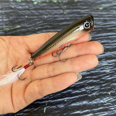 65mm 7g Površinski Popper Mamci za Ribolov Dugo bacanje Umjetni mamac Topwater Pencil Swimbait Vobleri za opremu za štuku