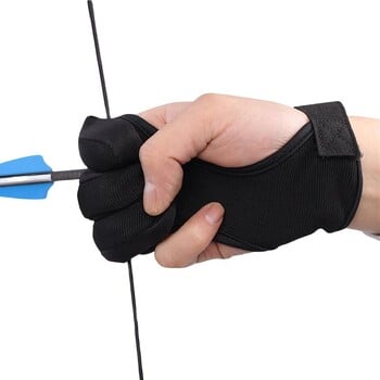 1 PC Αθλητικά αξεσουάρ εξωτερικού χώρου Shooting Hand Guard Protector 3 Fingers Protective Gloves Archery Finger Guard Recurve Bow