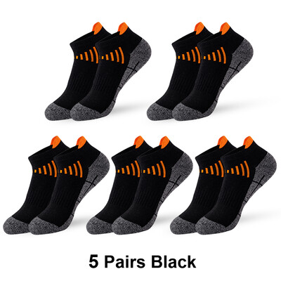 5 pari ženskih sportskih čarapa Atletske biciklističke čarape Prozračne čarape za košarku na otvorenom za fitness za trčanje za muškarce i muške čarape za gležnjeve