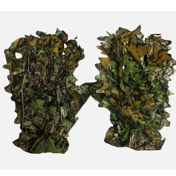 3D камуфлаж Ghillie ръкавици Bionic Leaf Camouflage Ловни снайперски ръкавици Jungle Wildlife Photography Quick Dry Gloves