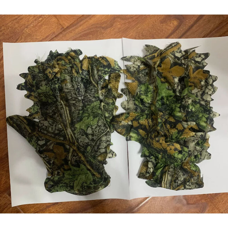 3D kamuflažne Ghillie rukavice Bionic Leaf Kamuflažne lovačke snajperske rukavice Brzo sušeće rukavice za fotografiranje divljih životinja u džungli