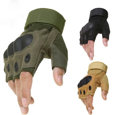 Γάντια τακτικής εξωτερικού χώρου Half Finger Paintball Airsoft Shot Combat Anti-Slid Men Bicycle Camping Gloves Hunting Protective tool