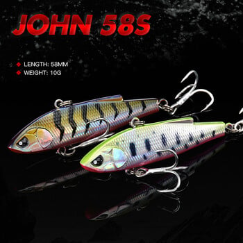 ALLBLUE New ANGRY JOHN VIB Потъваща риболовна примамка Ice Jigging 58MM/70MM Твърда пластмасова вибрация Winter Bass Pike Artificial Tackle