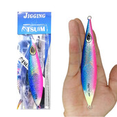 1 ks pomaly klesajúce jigy, pomaly klesajúce, potápajúce sa kovové jigy, Pesca Glow Jigs, 80g/100g, svietiace rybárske nástrahy