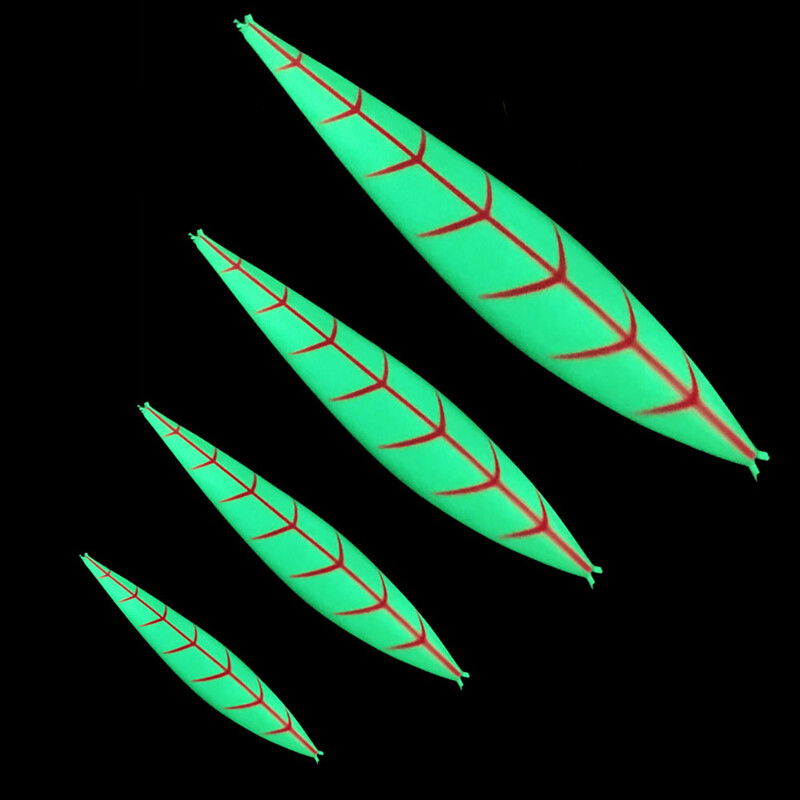 1 ks pomaly klesajúce jigy, pomaly klesajúce, potápajúce sa kovové jigy, Pesca Glow Jigs, 80g/100g, svietiace rybárske nástrahy