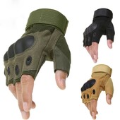 Тактически ръкавици Половин пръст Пейнтбол Airsoft Shot Combat Anti-Skid Men Bicycle Full Finger Gloves Защитна екипировка
