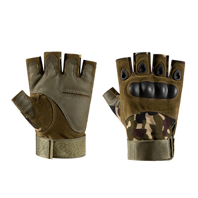 Тактически ръкавици Половин пръст Пейнтбол Airsoft Shot Combat Anti-Skid Men Bicycle Full Finger Gloves Защитна екипировка