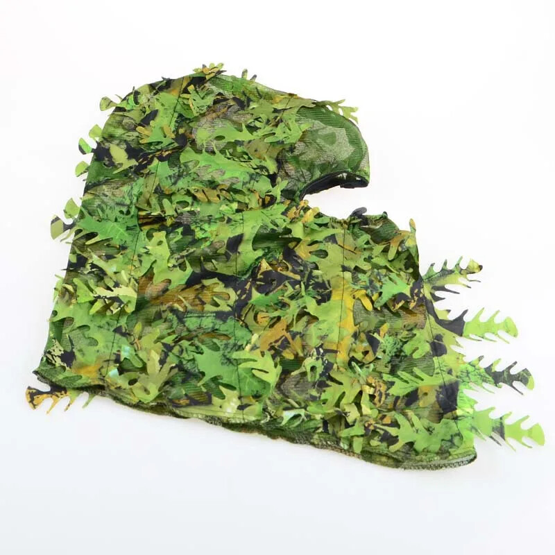 3D Bionic Leaf Balaclava medību cepure elpojoša Ghillie uzvalka cepures Jungle Camo sejas maska peintbola Airsoft peintbola makšķerēšanas cepure