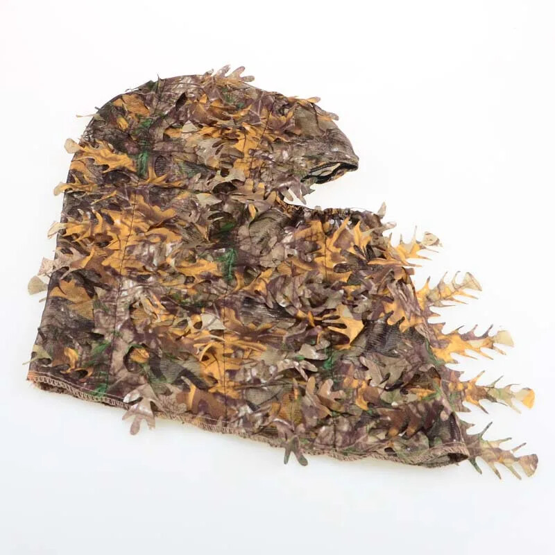 3D Bionic Leaf Balaclava medību cepure elpojoša Ghillie uzvalka cepures Jungle Camo sejas maska peintbola Airsoft peintbola makšķerēšanas cepure