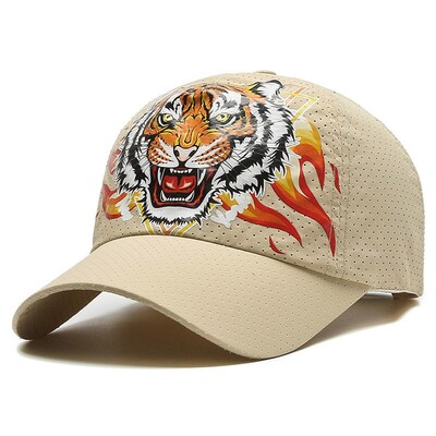 Hip hop bejzbol kape Scream Tiger Roar Kape za golf Prozračne mrežaste viziri za trčanje na otvorenom Šeširi sa životinjskim uzorkom Casquette Slobodno vrijeme