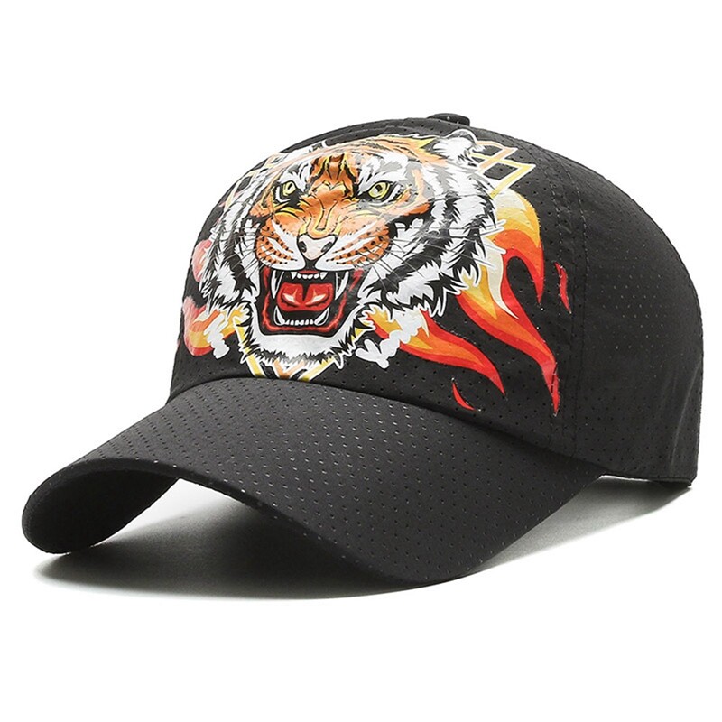 Hip hop bejzbol kape Scream Tiger Roar Kape za golf Prozračne mrežaste viziri za trčanje na otvorenom Šeširi sa životinjskim uzorkom Casquette Slobodno vrijeme