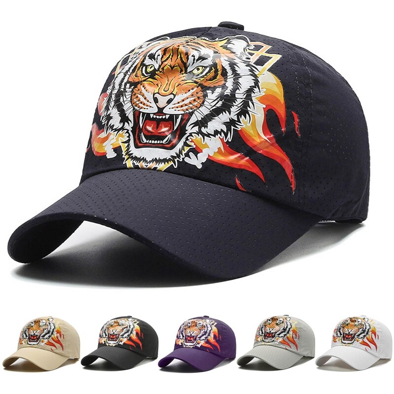 Hip hop bejzbol kape Scream Tiger Roar Kape za golf Prozračne mrežaste viziri za trčanje na otvorenom Šeširi sa životinjskim uzorkom Casquette Slobodno vrijeme