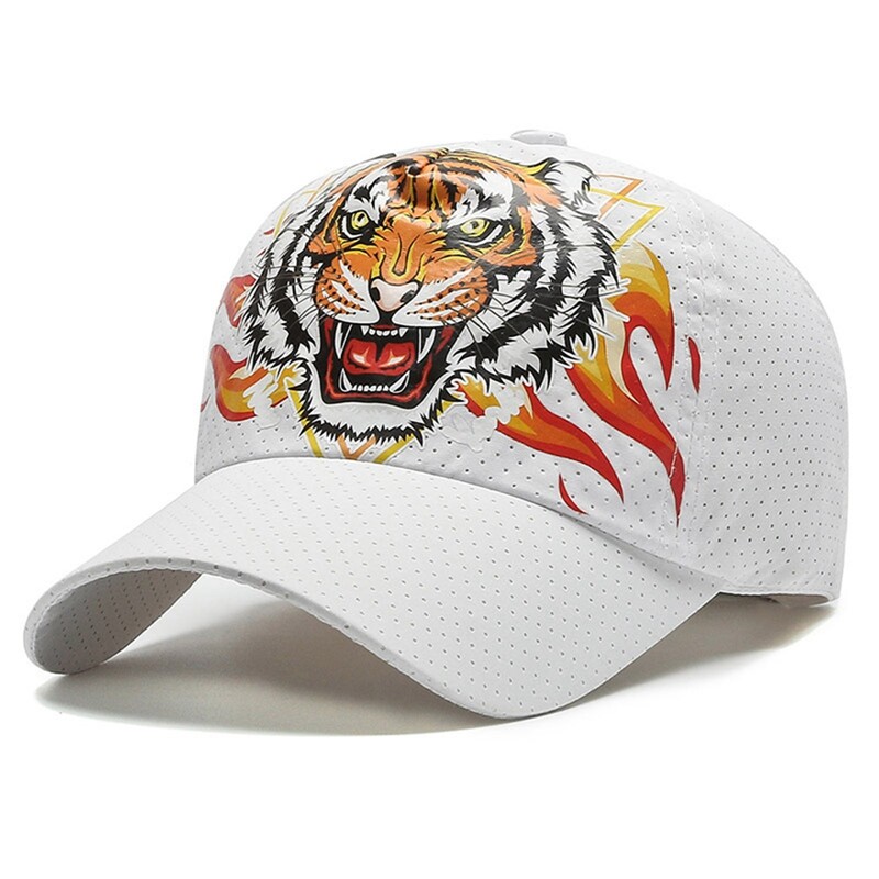 Hip hop bejzbol kape Scream Tiger Roar Kape za golf Prozračne mrežaste viziri za trčanje na otvorenom Šeširi sa životinjskim uzorkom Casquette Slobodno vrijeme