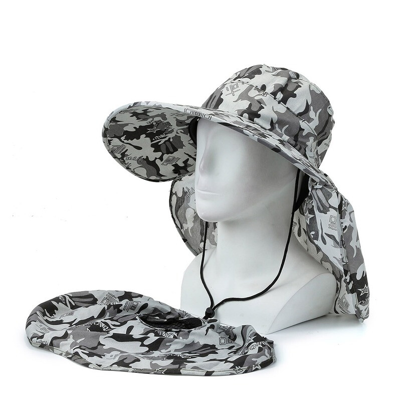 Uklonjivi kamuflažni šešir za sunce Muške taktičke kape Kape za zaštitu od sunca Kamuflažne kape za sunčanje za sportove na otvorenom Planinarske lovačke kape