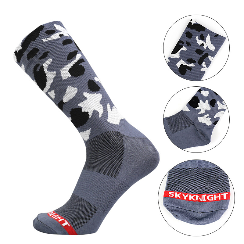Sportske vanjske kamuflažne biciklističke čarape Muške čarape za brdski kompresijski bicikl za skijaško trčanje Army Green Calcetines Ciclismo