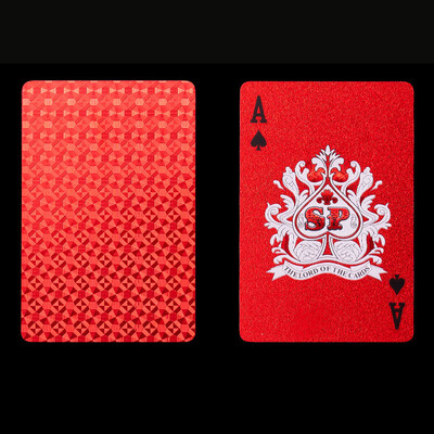Crvene plastične karte za igranje PVC poker vodootporne perive Parker rustikalne zlatne kreativne zadebljane karte Year of the Dragon