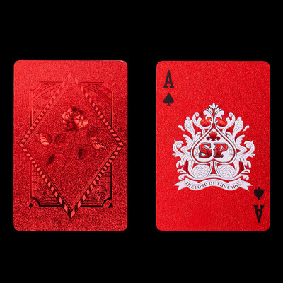 Crvene plastične karte za igranje PVC poker vodootporne perive Parker rustikalne zlatne kreativne zadebljane karte Year of the Dragon